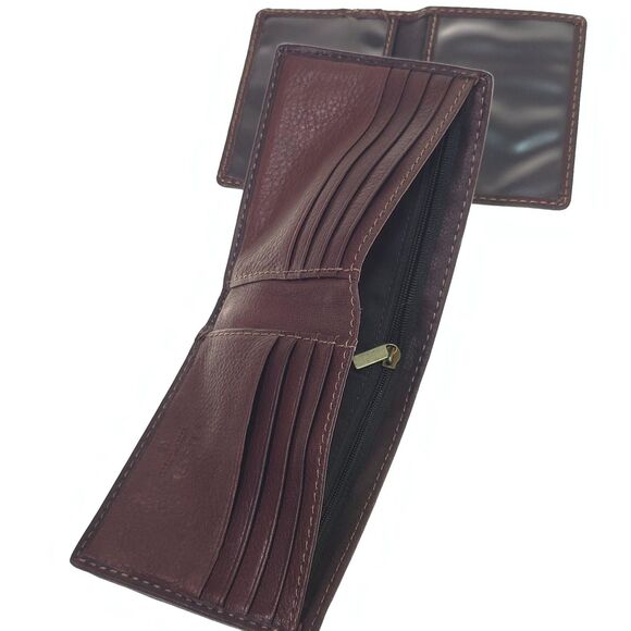 Vintage Fossil Brown Cowhide Leather BiFold Wallet Men's Great Condition SML1394 - Picture 5 of 7